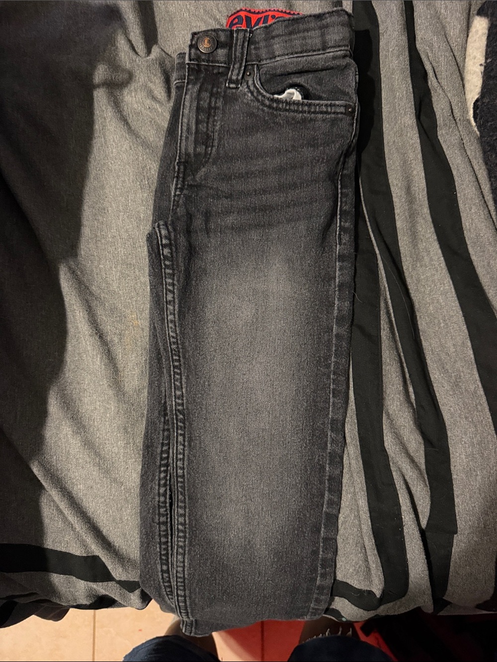 Levi's Kids Black Wash Slim Jeans